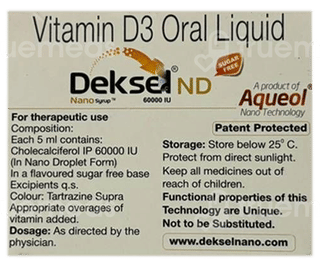 Deksel Nd Nano 60000Iu Sugar Free Syrup 5Ml
